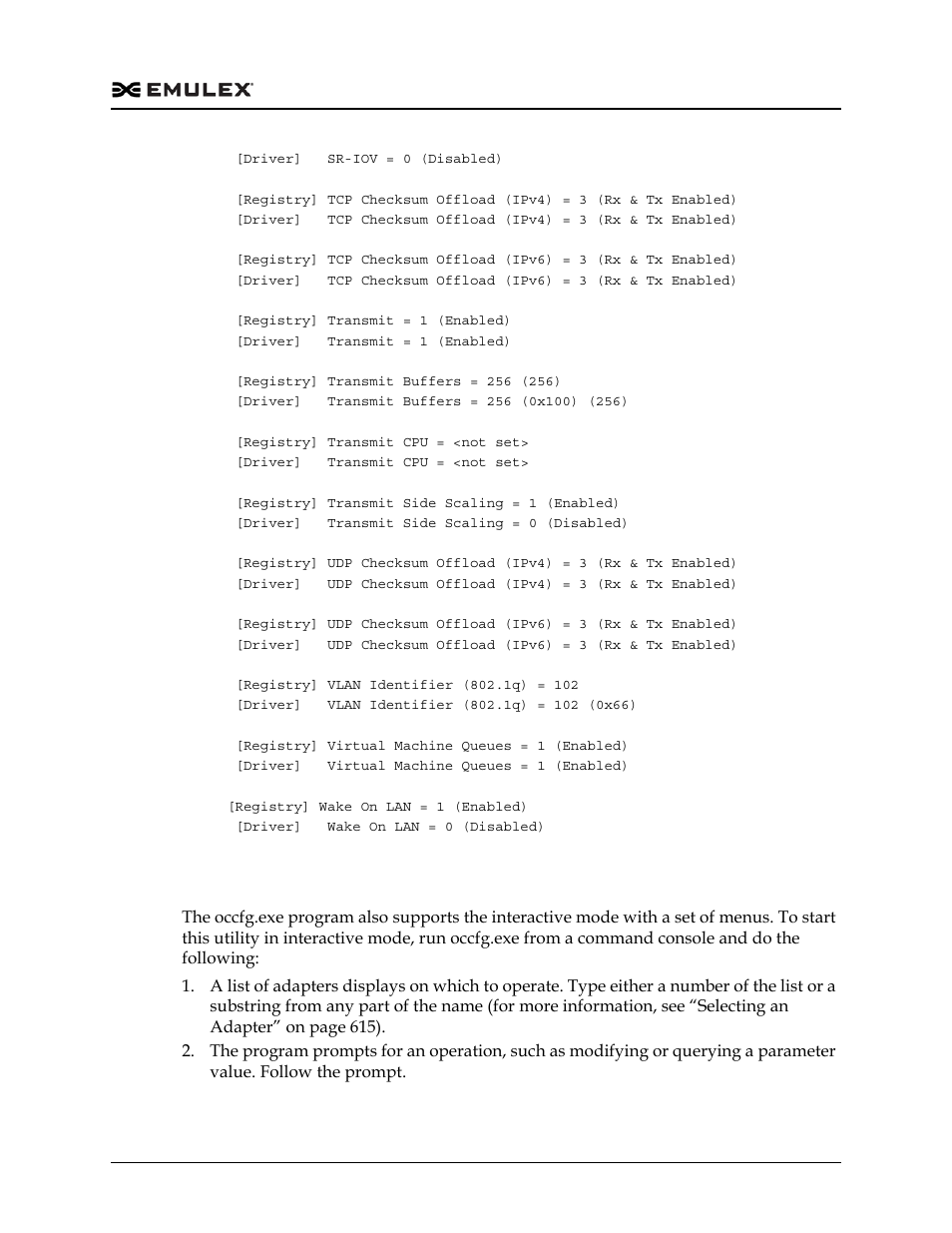Using interactive mode | Dell Emulex Family of Adapters User Manual | Page 619 / 1815