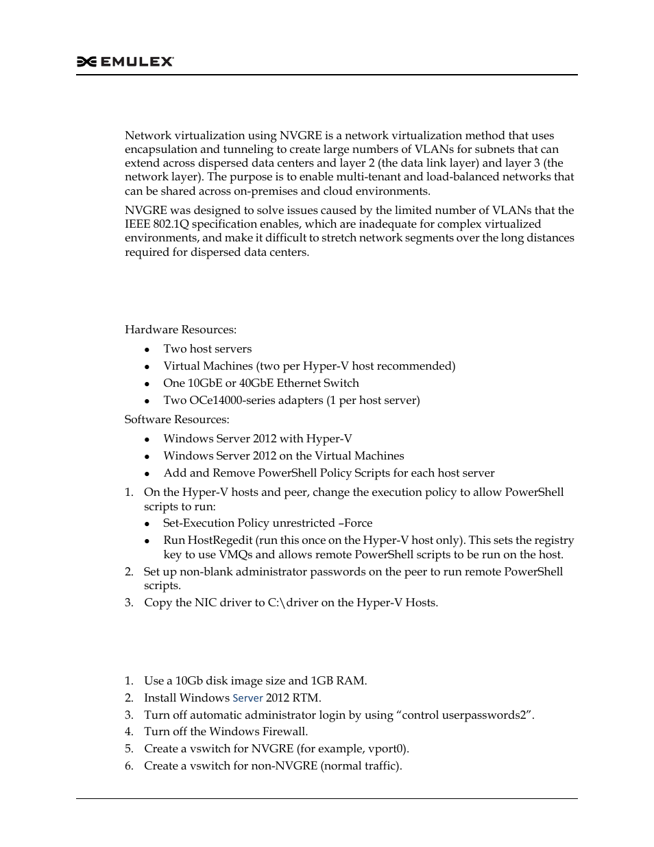 Configuring nvgre for the oce14000-series adapters, Setup, Configuration | Dell Emulex Family of Adapters User Manual | Page 628 / 1815