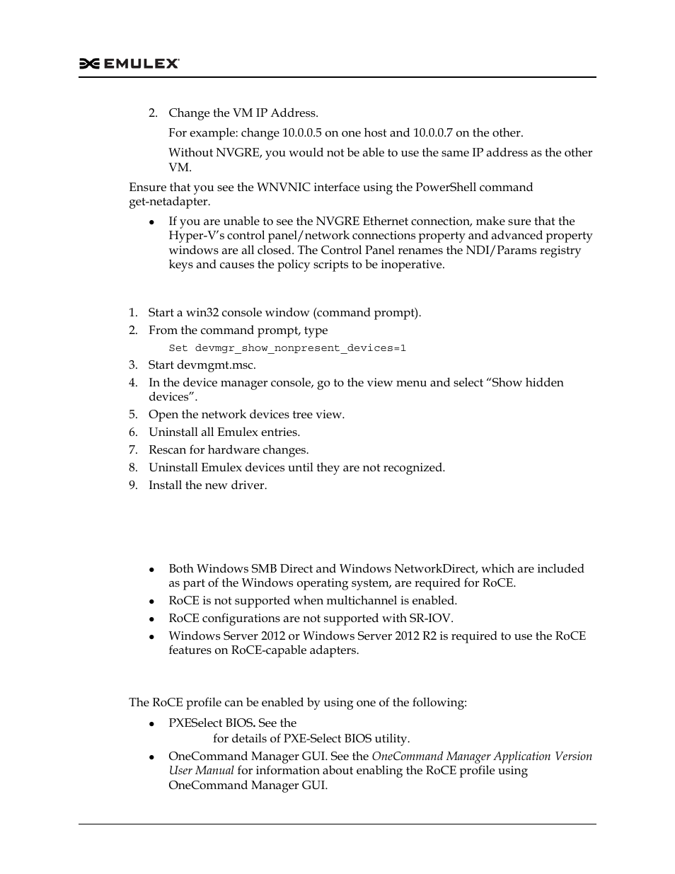 Configuring roce for the oce14000-series adapters, Enabling the roce profile on the client-side | Dell Emulex Family of Adapters User Manual | Page 634 / 1815