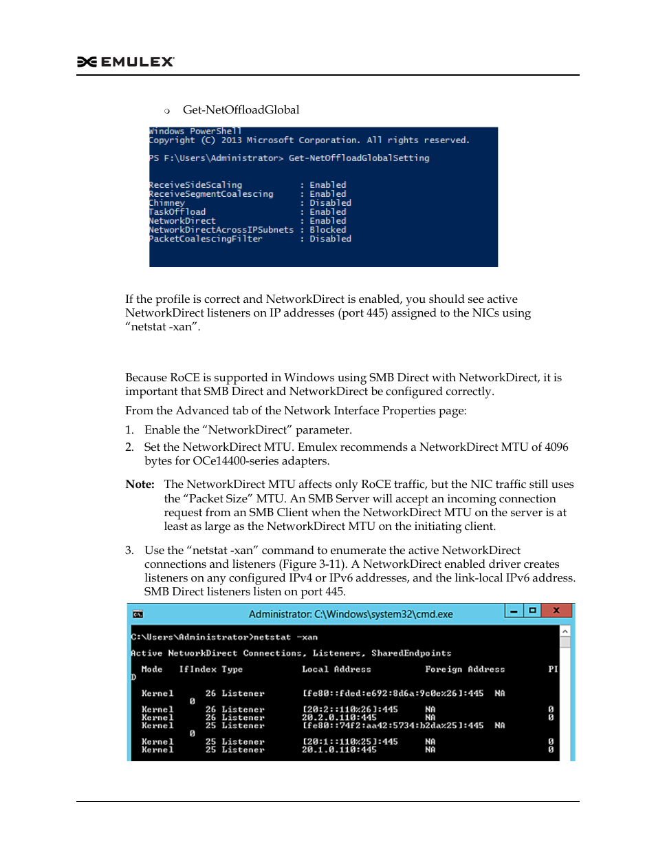 Using smb direct with networkdirect, Figure 3-10, Figure 3-11 | Dell Emulex Family of Adapters User Manual | Page 636 / 1815