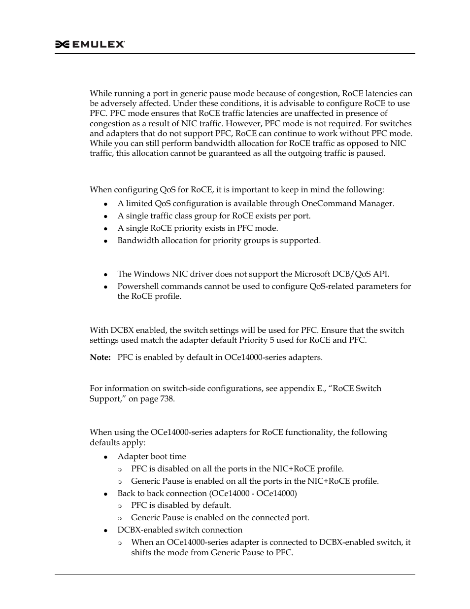 Configuring qos for roce | Dell Emulex Family of Adapters User Manual | Page 642 / 1815