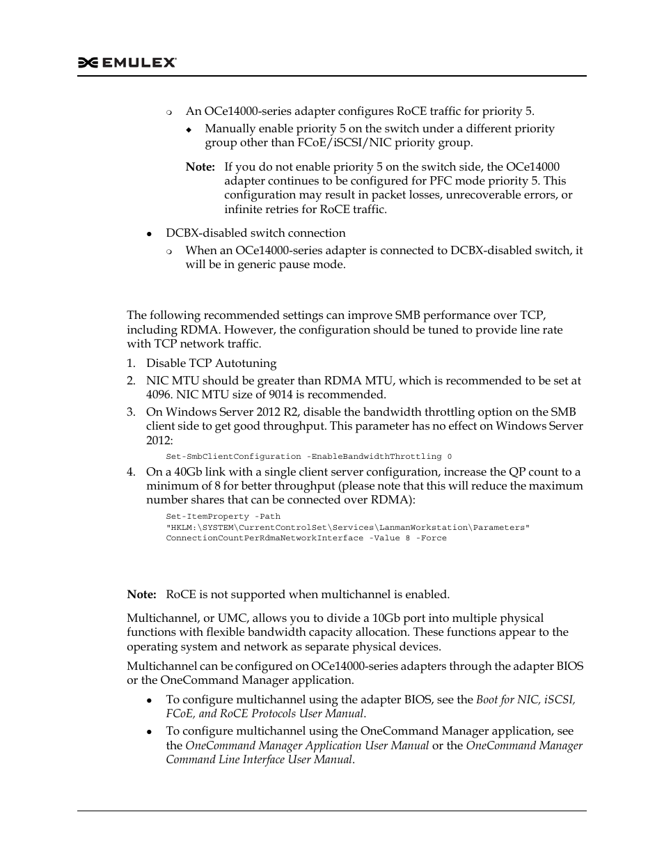 Performance considerations, Configuring multichannel | Dell Emulex Family of Adapters User Manual | Page 643 / 1815