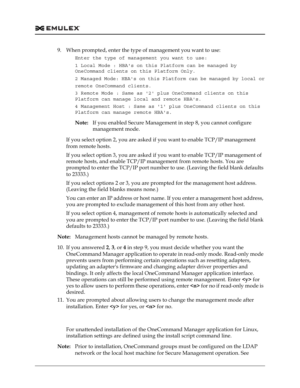 Unattended installation in linux | Dell Emulex Family of Adapters User Manual | Page 66 / 1815