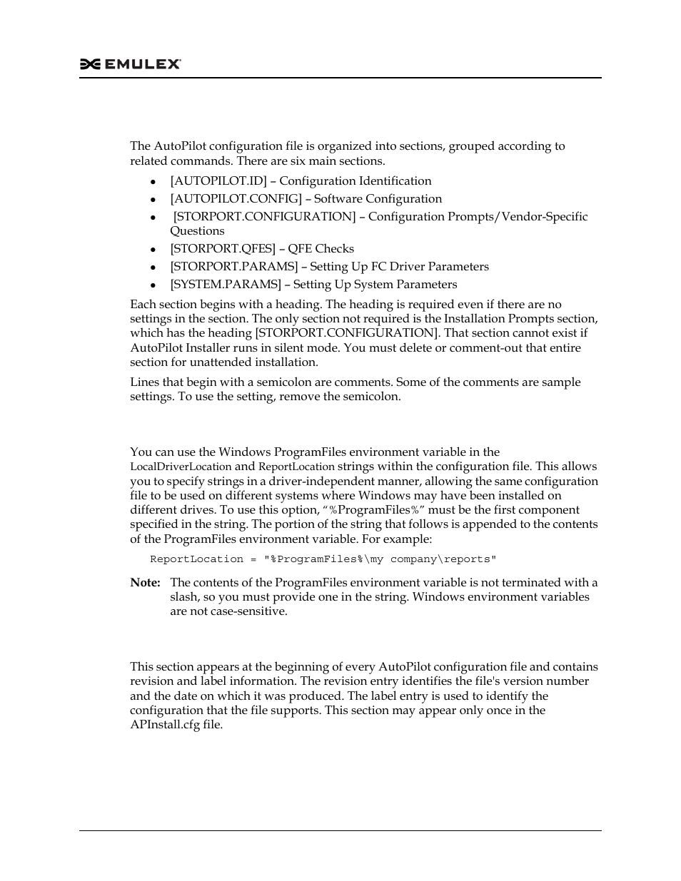 Autopilot configuration file, Configuration identification [autopilot.id | Dell Emulex Family of Adapters User Manual | Page 731 / 1815