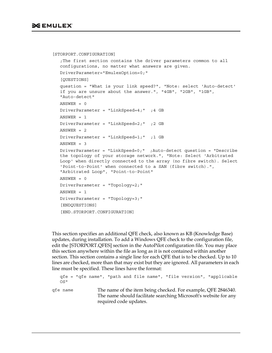 Qfe checks [storport.qfes | Dell Emulex Family of Adapters User Manual | Page 733 / 1815