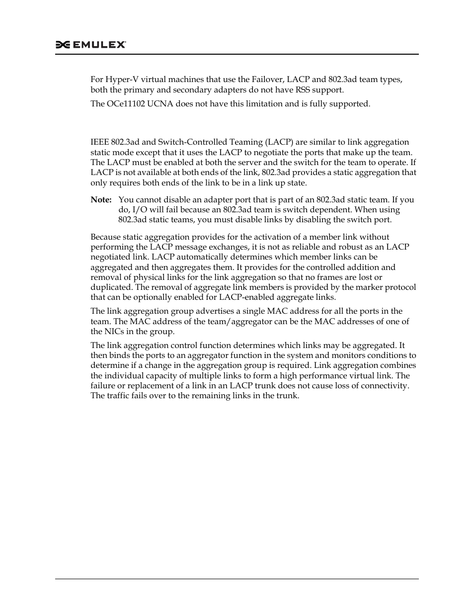 Ieee 802.3ad and lacp team types, Ieee 802.3ad and lacp team, See “ieee 802.3ad and lacp | Dell Emulex Family of Adapters User Manual | Page 749 / 1815