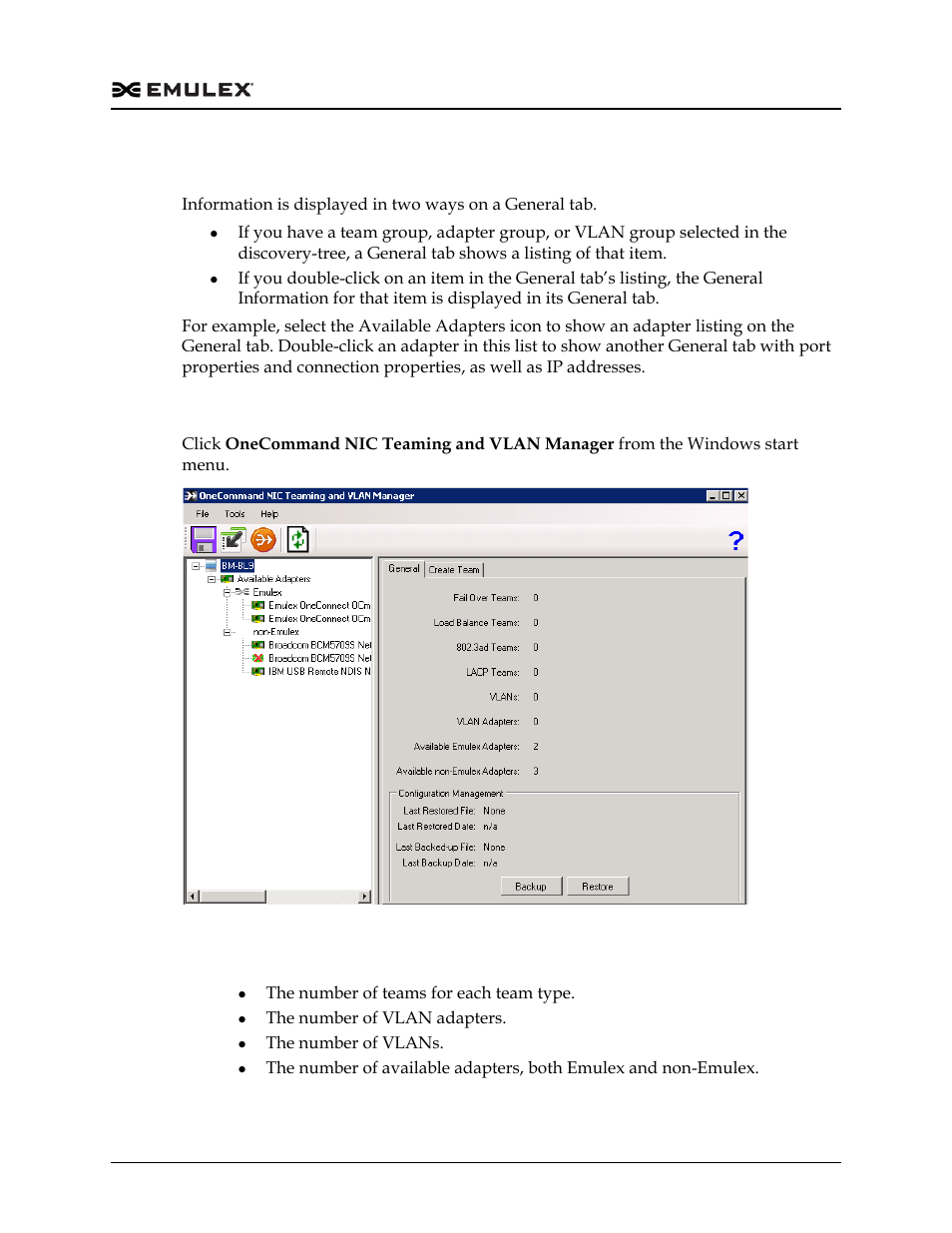 Viewing general information, Viewing general information for the host computer, Figure 3-3 | Dell Emulex Family of Adapters User Manual | Page 757 / 1815