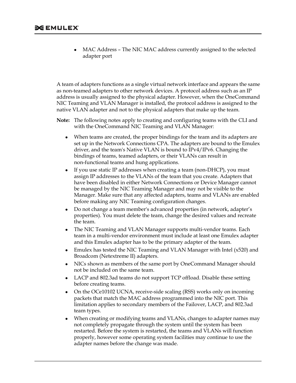 Creating, configuring, and removing teams | Dell Emulex Family of Adapters User Manual | Page 764 / 1815