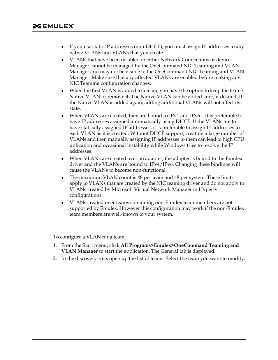 Configuring a vlan for a team | Dell Emulex Family of Adapters User Manual | Page 774 / 1815