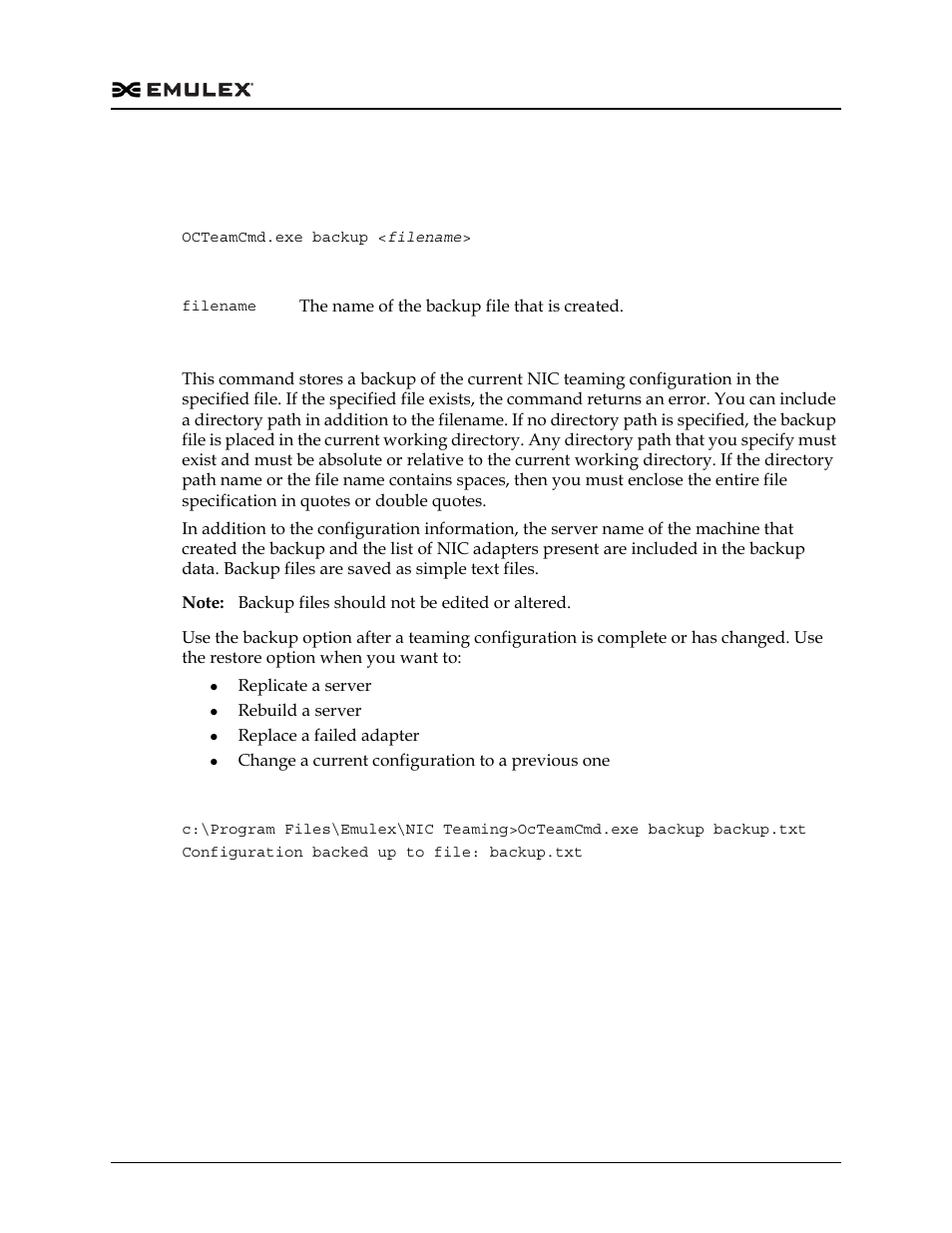 Backing up the nic teaming configuration | Dell Emulex Family of Adapters User Manual | Page 791 / 1815