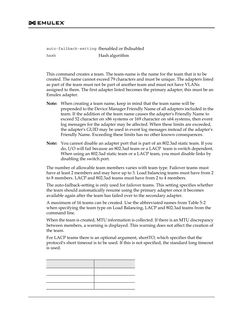 Table 5-2 | Dell Emulex Family of Adapters User Manual | Page 799 / 1815