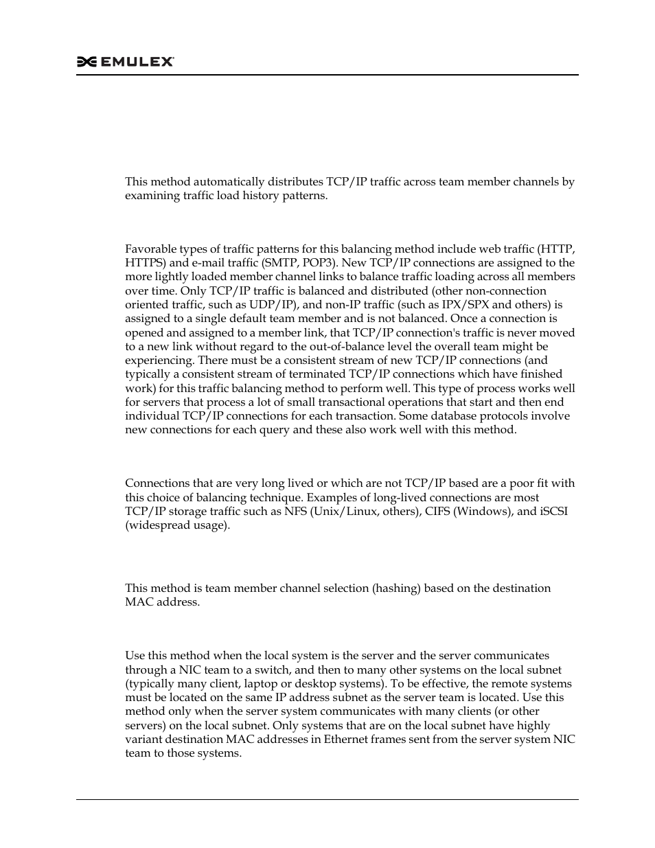 Appendix a. load balancing use cases, Perceived port load, When to use | When not to use, Destination mac, Perceived port load destination mac | Dell Emulex Family of Adapters User Manual | Page 807 / 1815