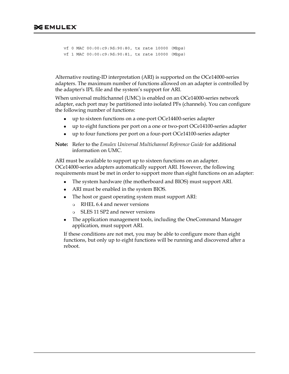 Ari considerations for oce14000-series adapters | Dell Emulex Family of Adapters User Manual | Page 846 / 1815