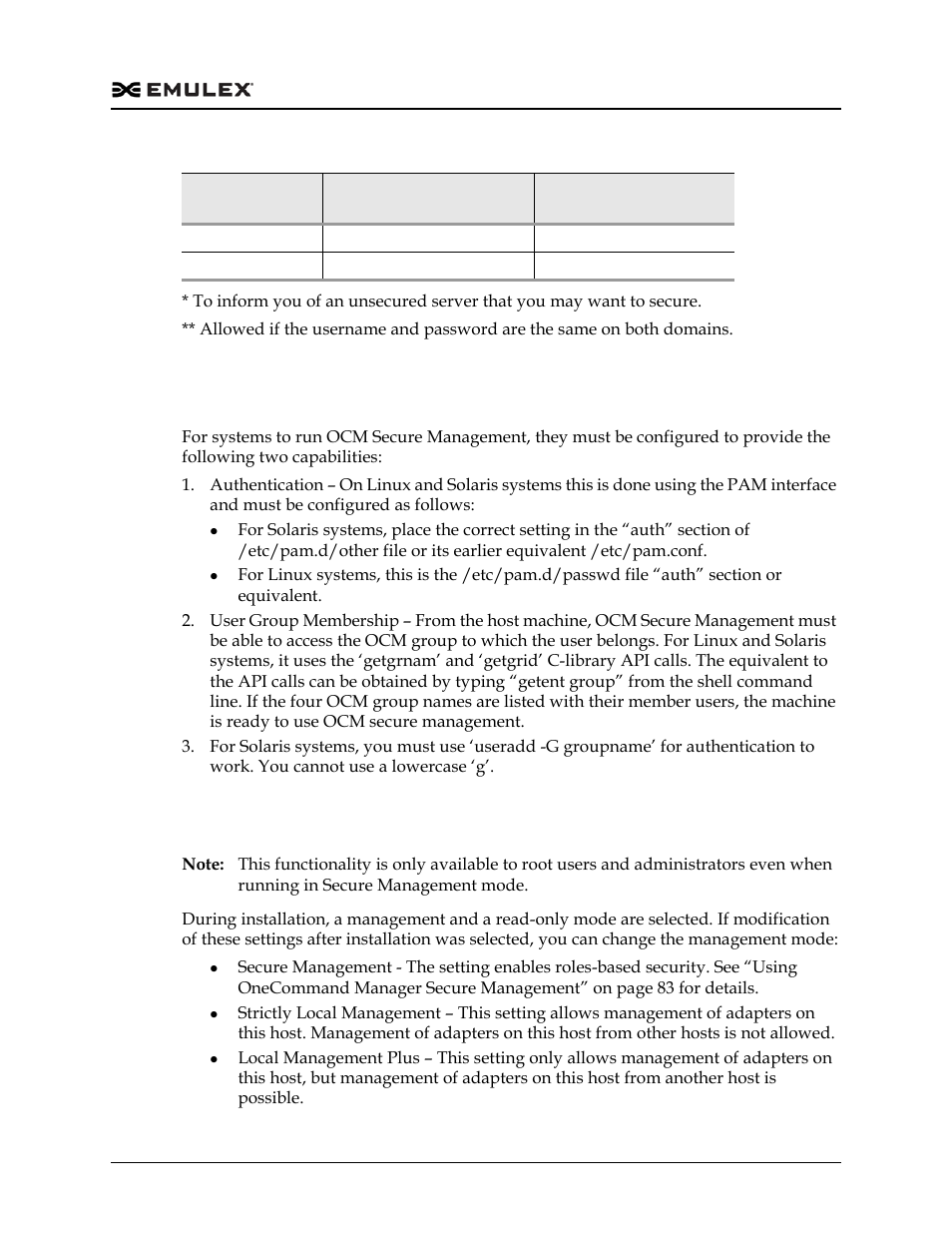 Changing management and read-only mode, Table 4-4, See “changing management and read-only | Dell Emulex Family of Adapters User Manual | Page 85 / 1815