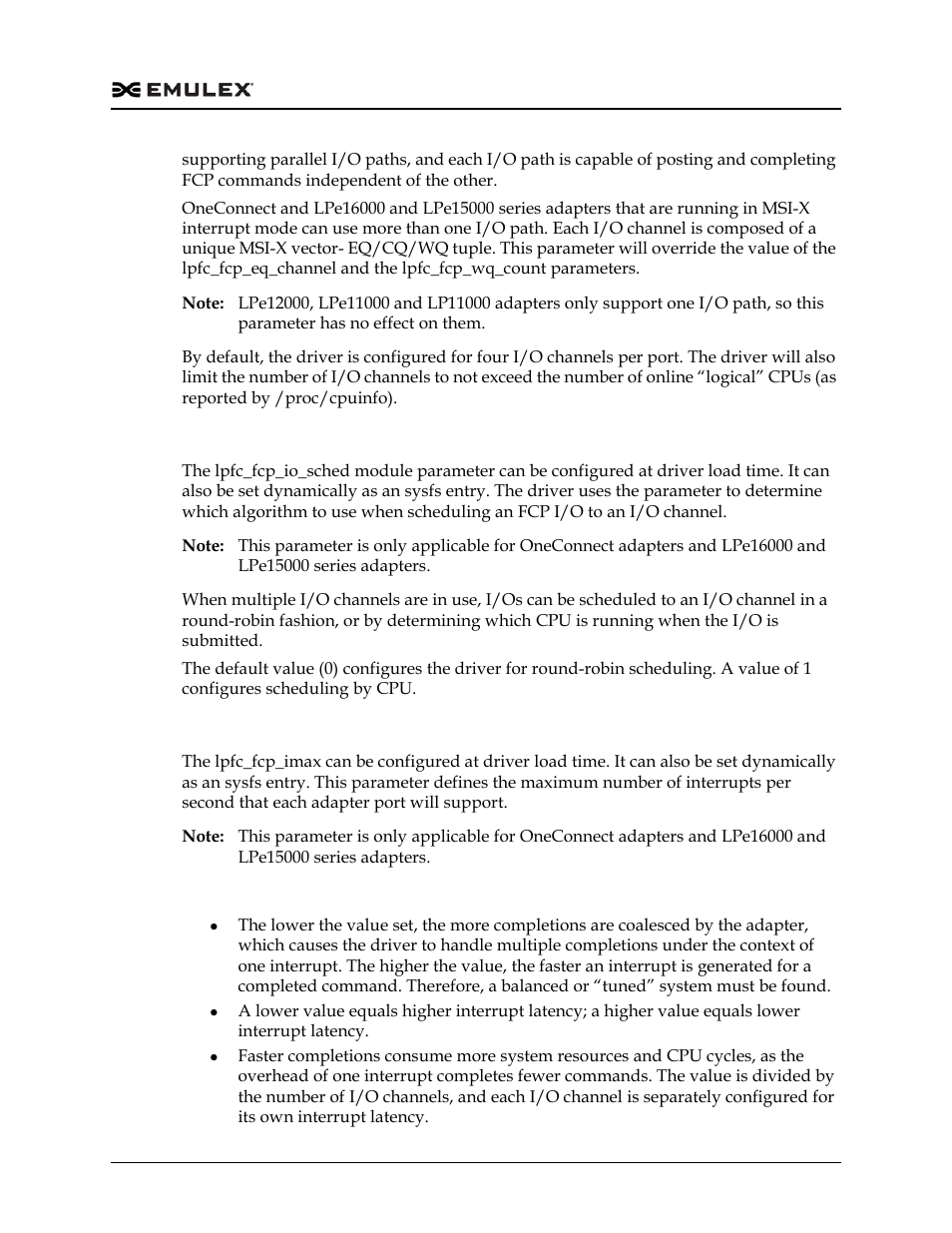 Lpfc_fcp_io_sched, Lpfc_fcp_imax | Dell Emulex Family of Adapters User Manual | Page 866 / 1815