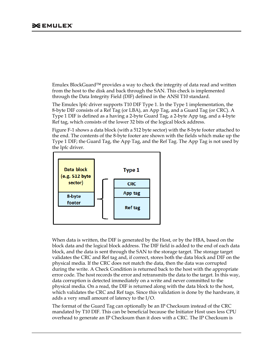 Appendix f. lpfc driver blockguard functionality, Overview, Figure f-1 | Dell Emulex Family of Adapters User Manual | Page 978 / 1815