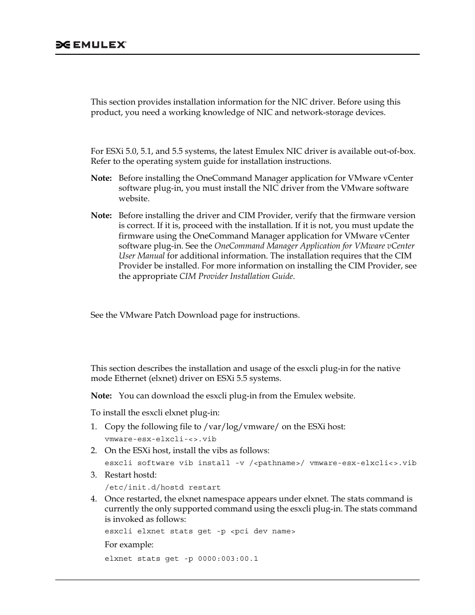 Installing the nic driver, Installing the nic driver and management software, Uninstalling the nic driver | Dell Emulex Family of Adapters User Manual | Page 996 / 1815