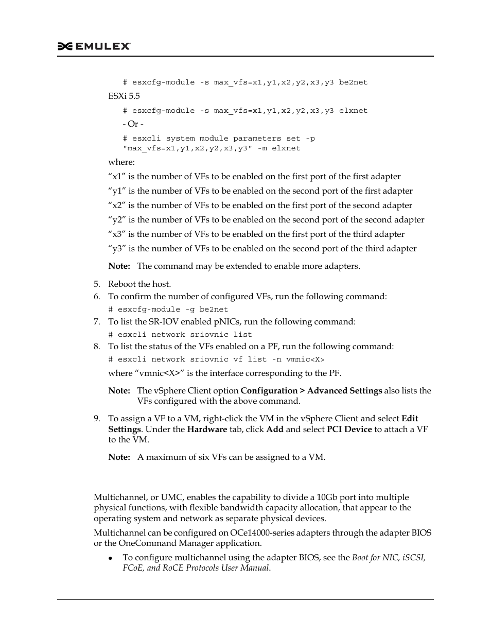 Configuring multichannel | Dell Emulex Family of Adapters User Manual | Page 999 / 1815