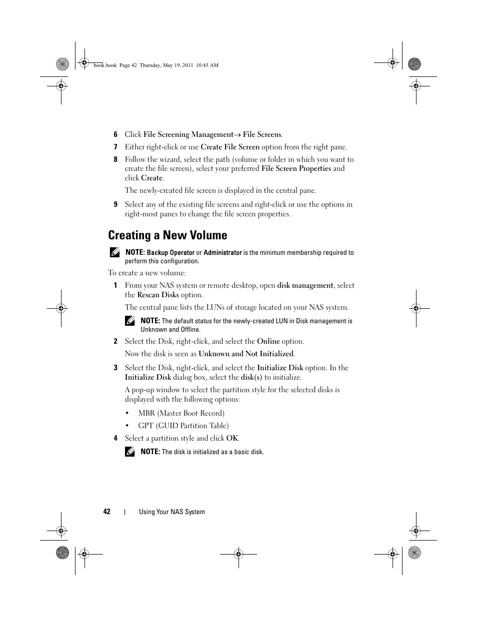 Creating a new volume | Dell PowerVault NX300 User Manual | Page 42 / 50