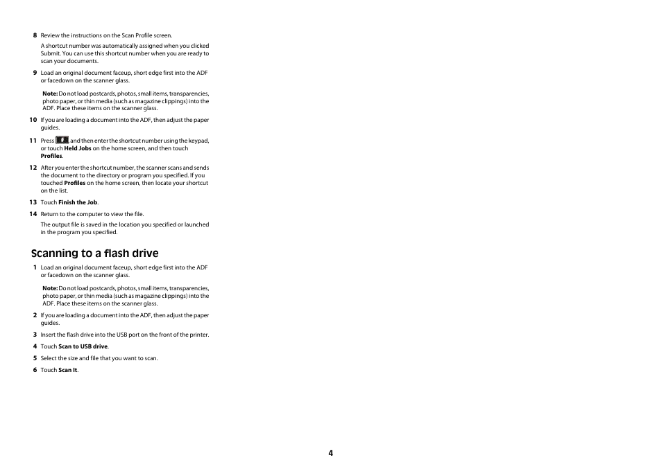 Scanning to a flash drive | Dell 3333/3335dn Mono Laser Printer User Manual | Page 4 / 4