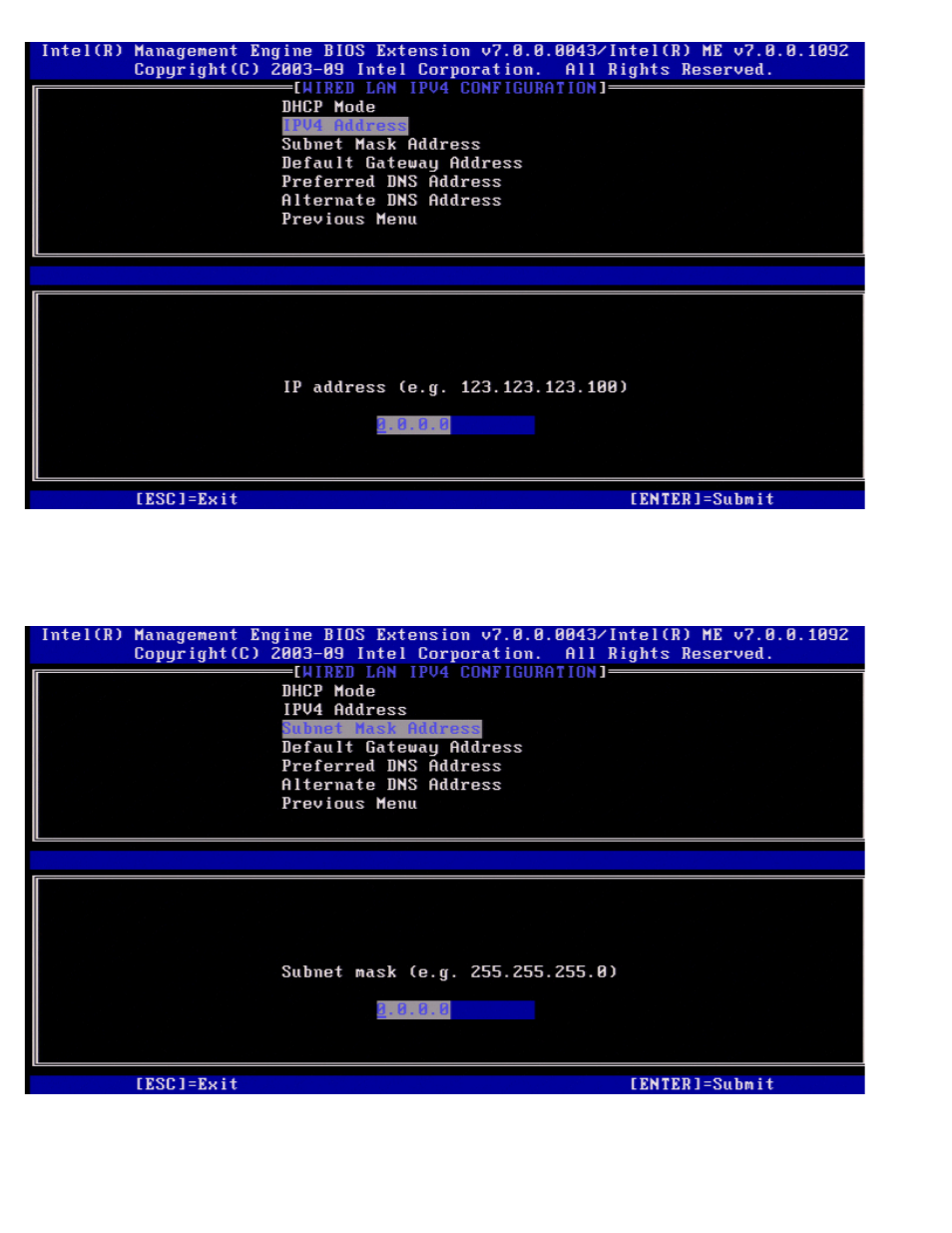 Subnet mask address, Default gateway address | Dell Latitude E6320 (Early 2011) User Manual | Page 32 / 107