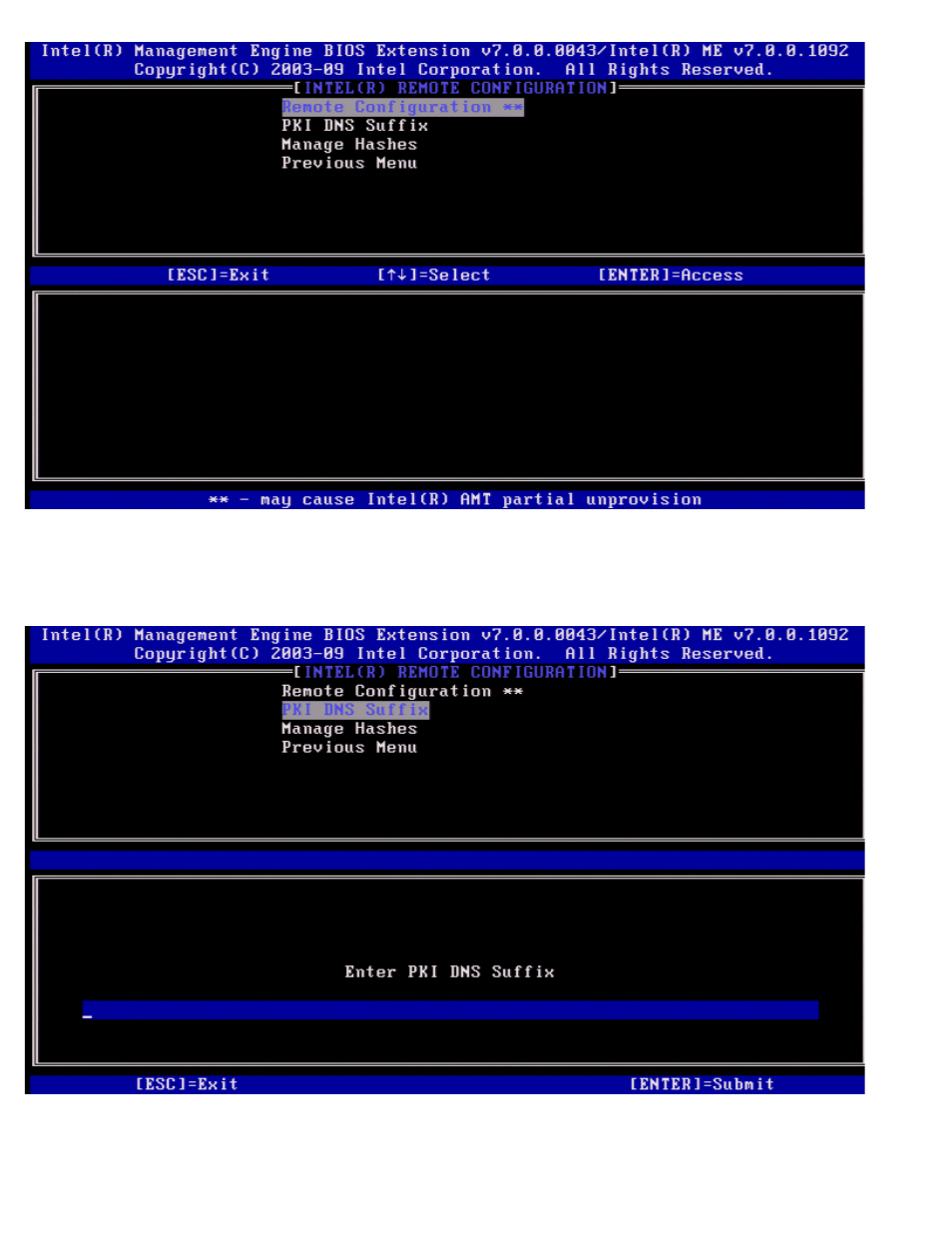 Pki dns suffix, Manage hashes | Dell Latitude E6320 (Early 2011) User Manual | Page 54 / 107