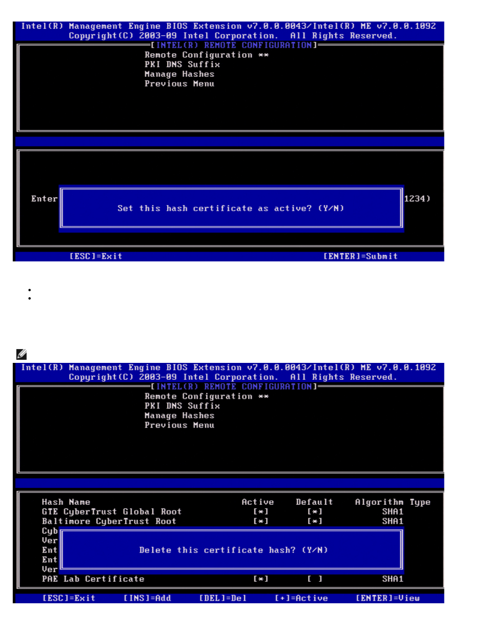 Deleting a hash | Dell Latitude E6320 (Early 2011) User Manual | Page 59 / 107