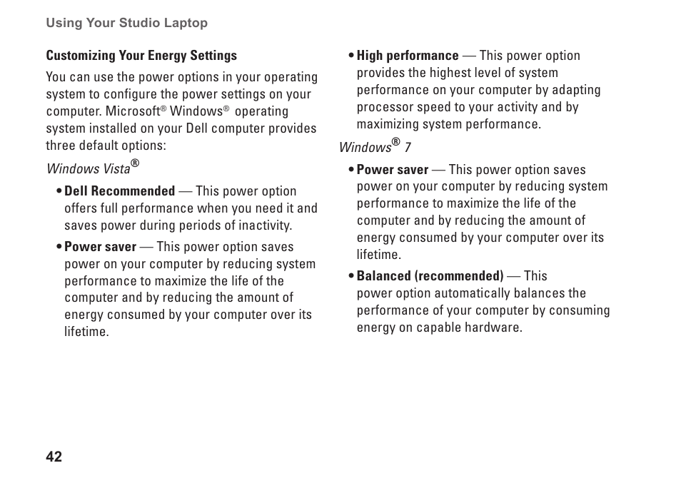Dell Studio 1745 (Mid 2009) User Manual | Page 44 / 96