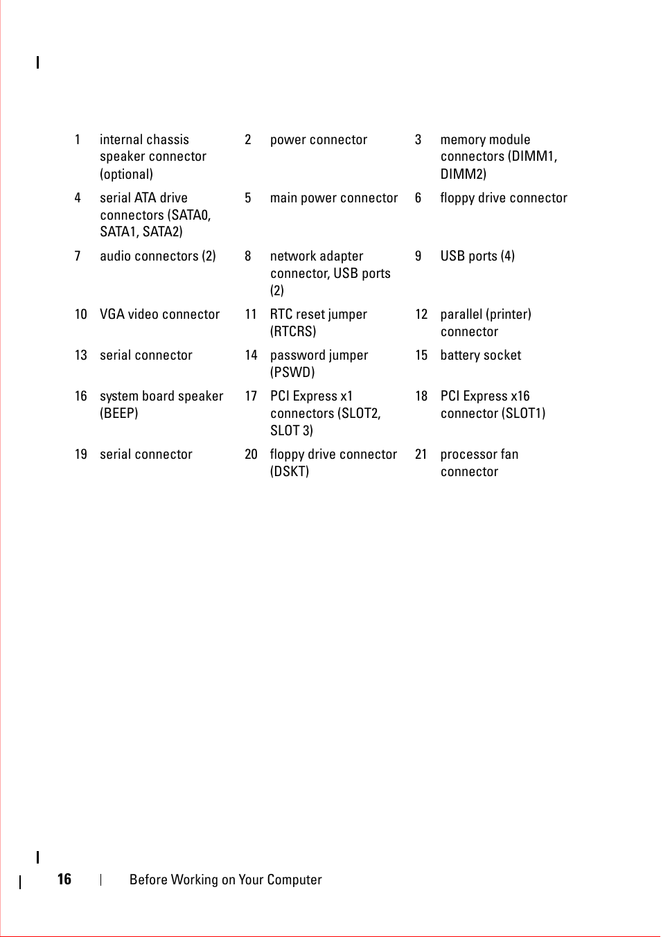 Dell OptiPlex 360 (Late 2008) User Manual | Page 16 / 160
