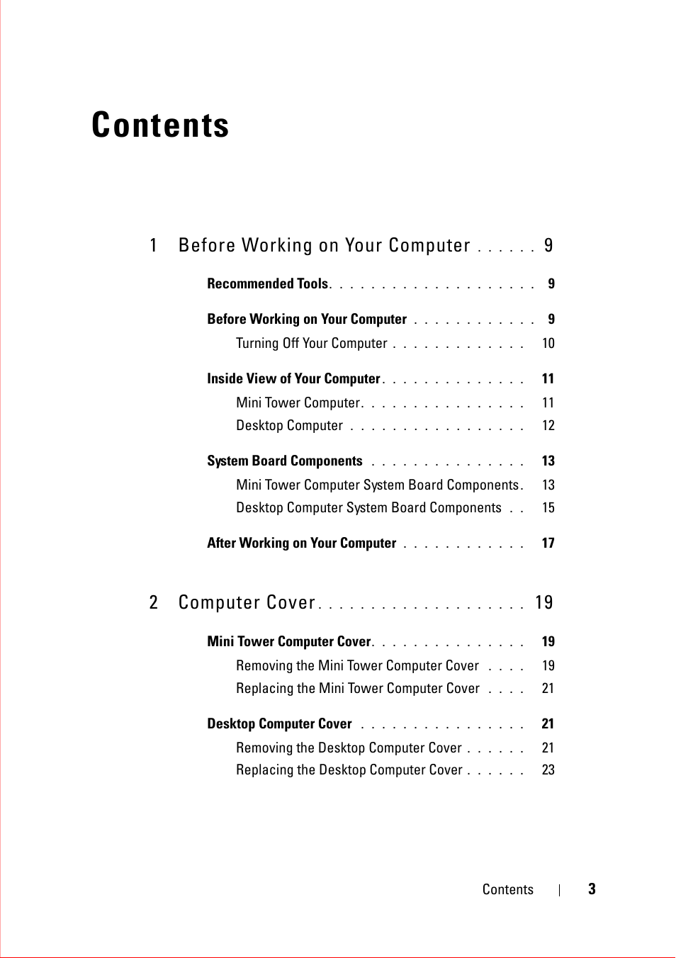 Dell OptiPlex 360 (Late 2008) User Manual | Page 3 / 160