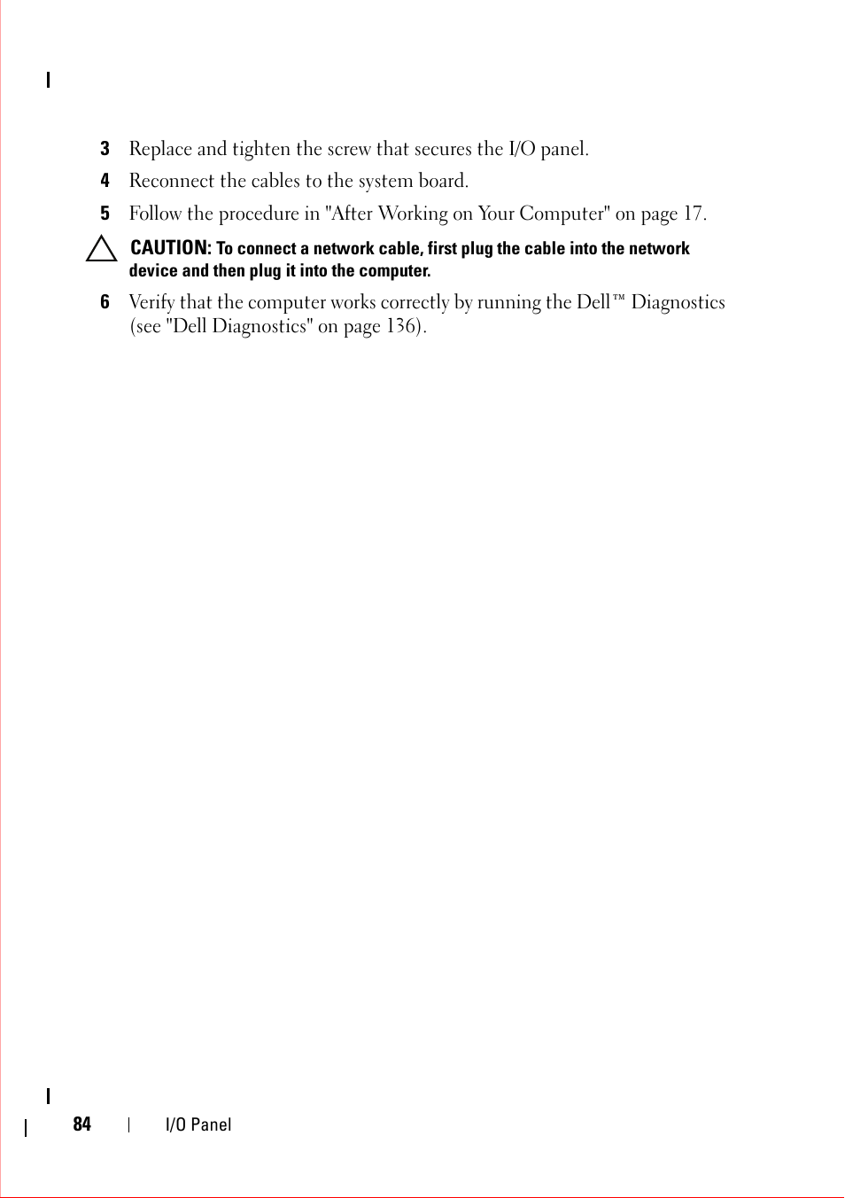 4 reconnect the cables to the system board | Dell OptiPlex 360 (Late 2008) User Manual | Page 84 / 160