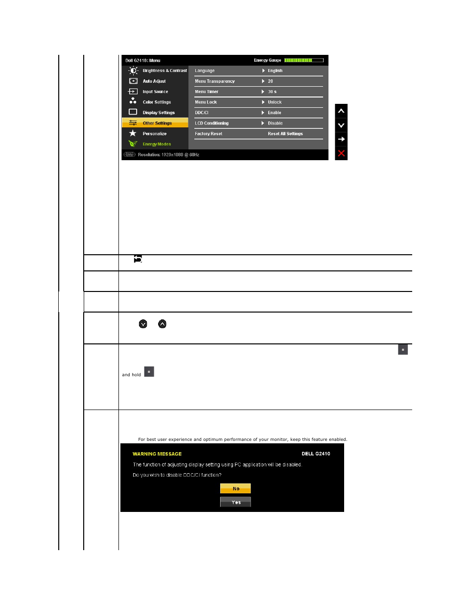 Dell G2410 Monitor User Manual | Page 22 / 33