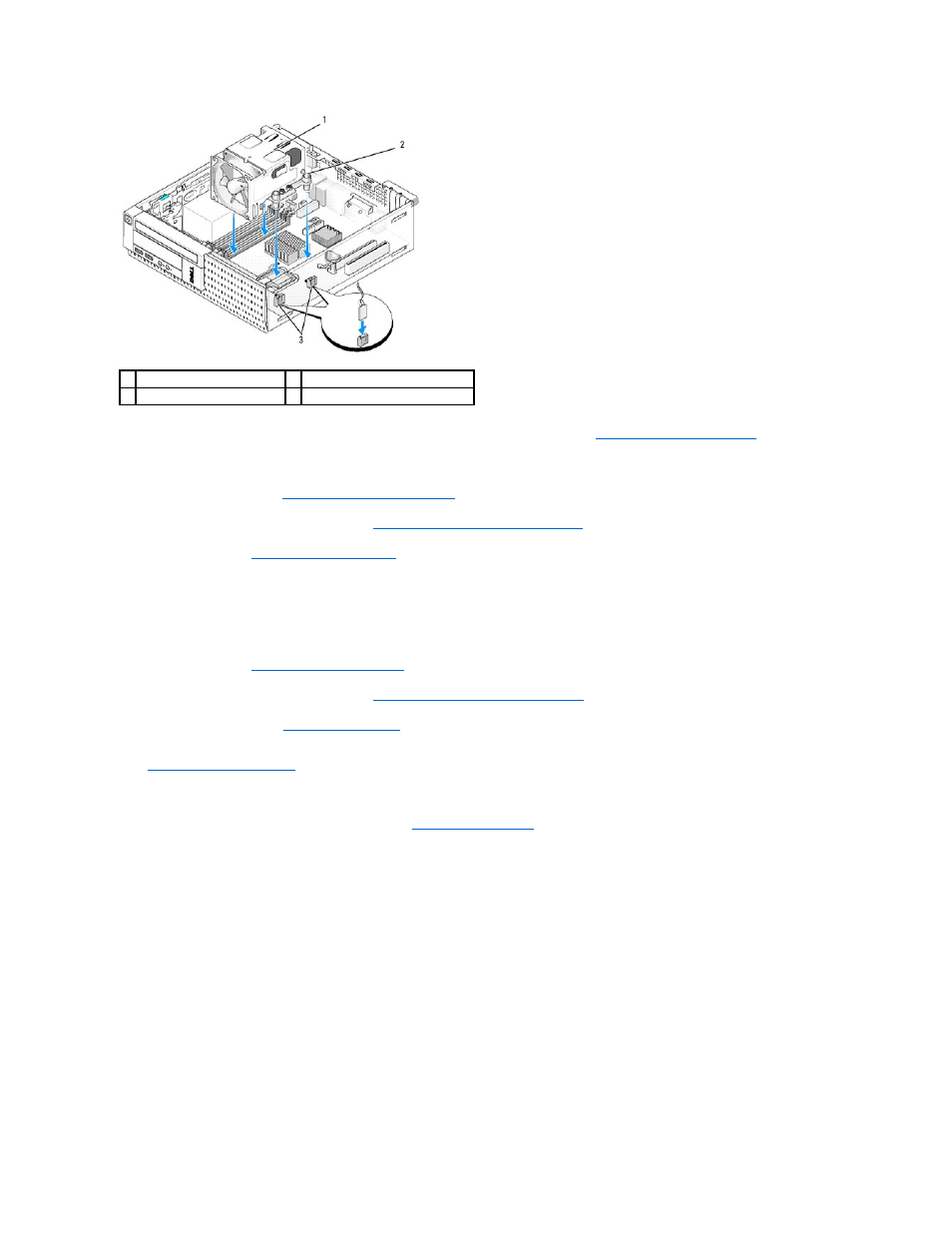 Remove and replace the fan and shroud assembly | Dell OptiPlex 960 (Late 2008) User Manual | Page 107 / 146