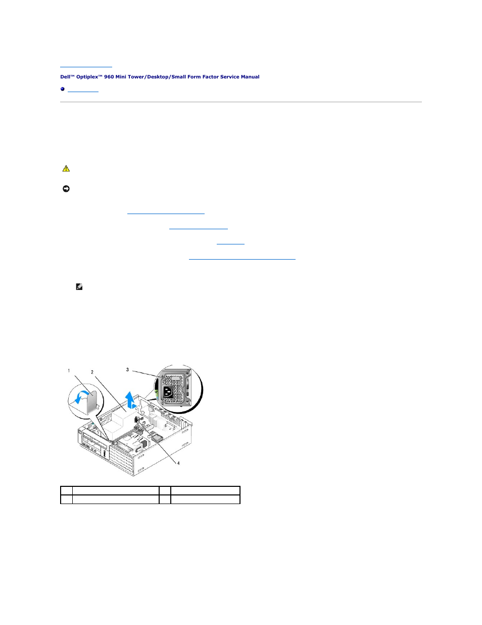 Power supply, Replacing the power supply | Dell OptiPlex 960 (Late 2008) User Manual | Page 126 / 146