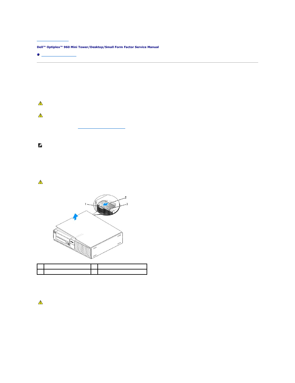 Desktop computer cover, Removing the desktop computer cover, Replacing the desktop computer cover | Dell OptiPlex 960 (Late 2008) User Manual | Page 19 / 146