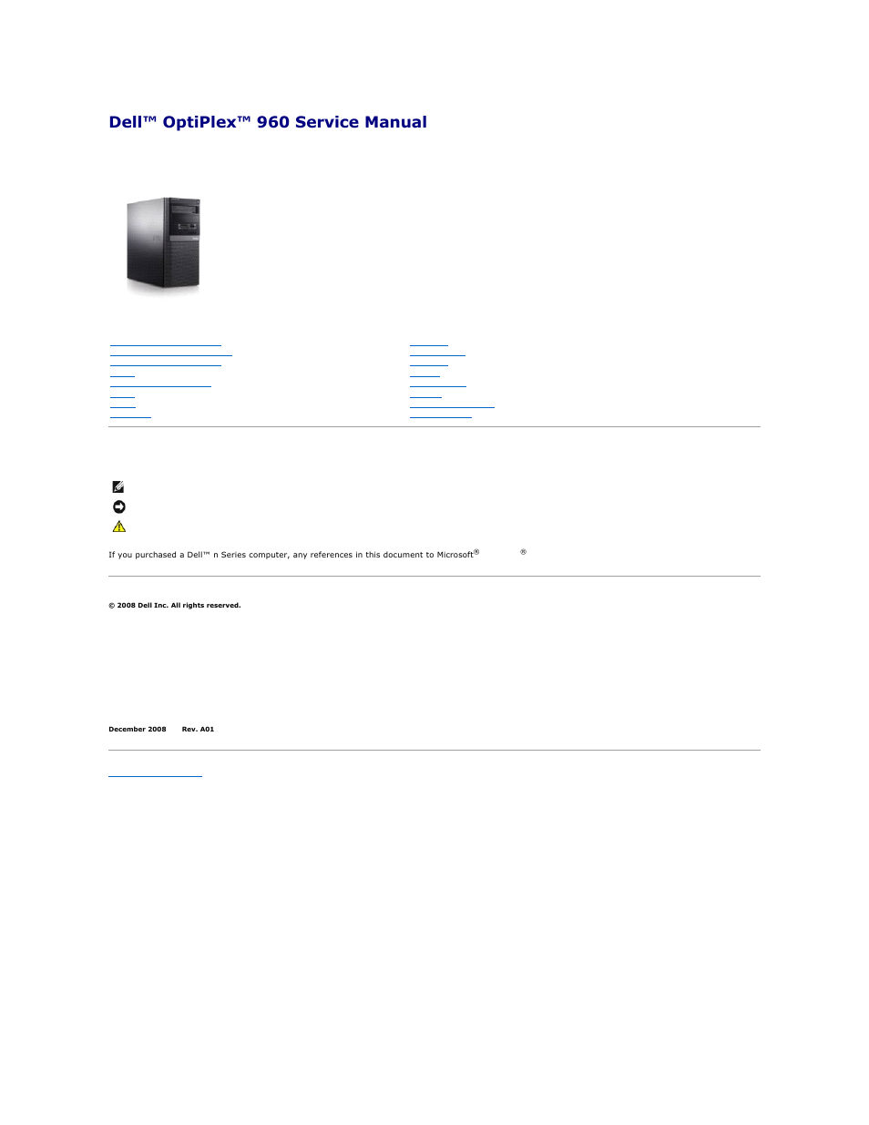 Dell™ optiplex™ 960 service manual, Mini tower computer | Dell OptiPlex 960 (Late 2008) User Manual | Page 54 / 146