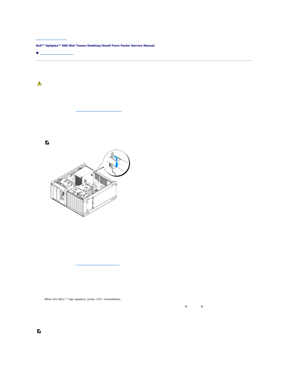 Chassis intrusion switch, Removing the chassis intrusion switch, Replacing the chassis intrusion switch | Resetting the chassis intrusion detector | Dell OptiPlex 960 (Late 2008) User Manual | Page 60 / 146