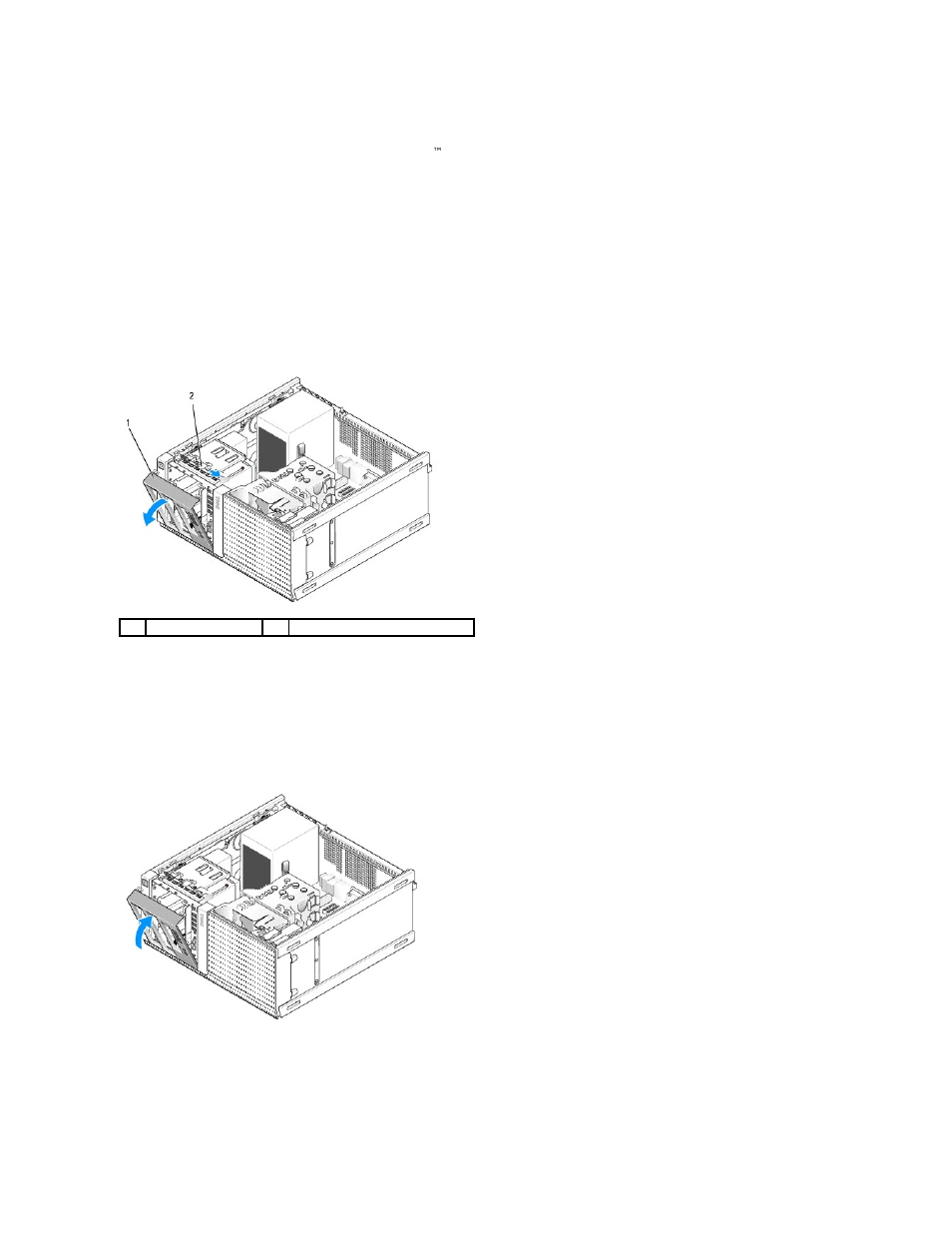 Remove the drive bezel, Replace the drive bezel, Floppy drive | Dell OptiPlex 960 (Late 2008) User Manual | Page 75 / 146