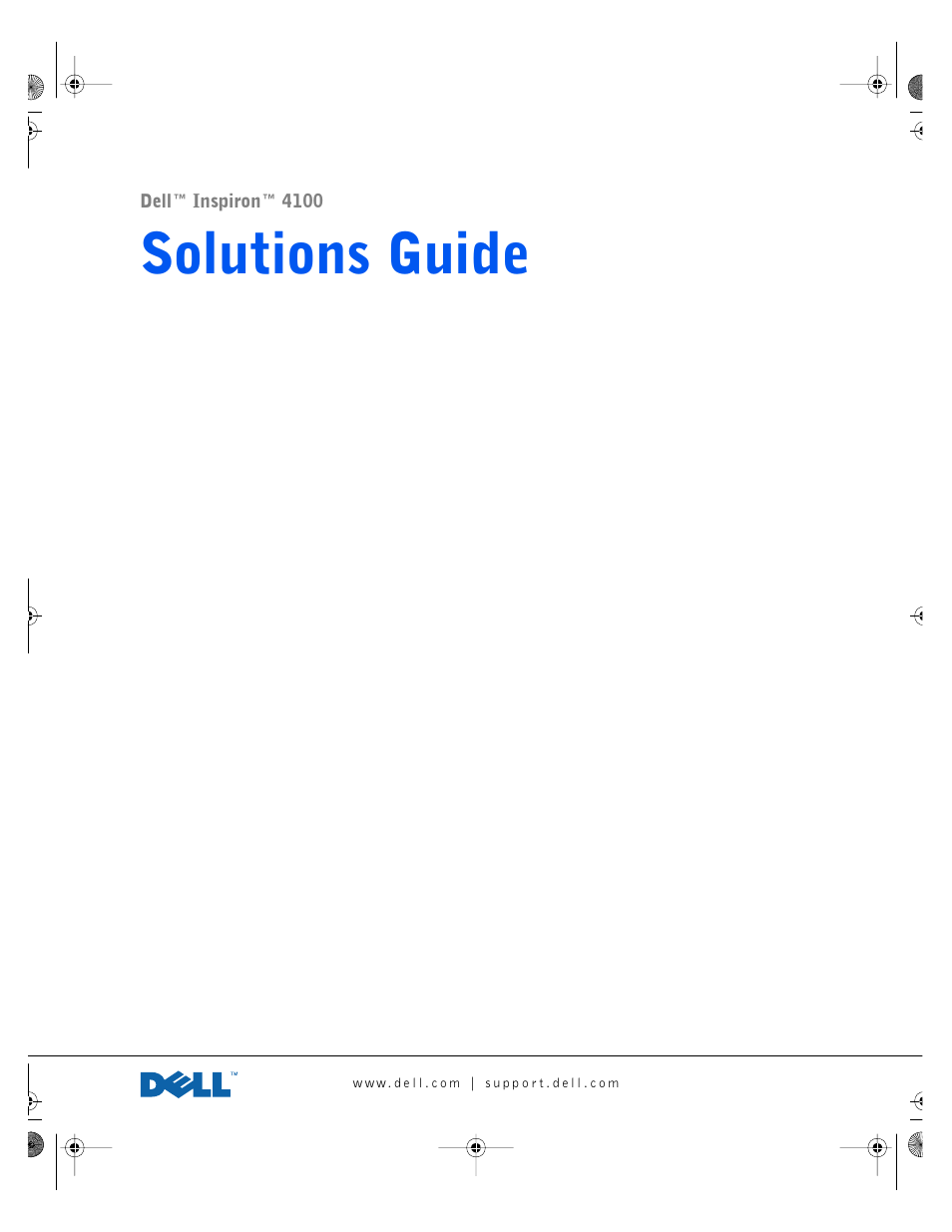 Dell Inspiron 4100 User Manual | 146 pages