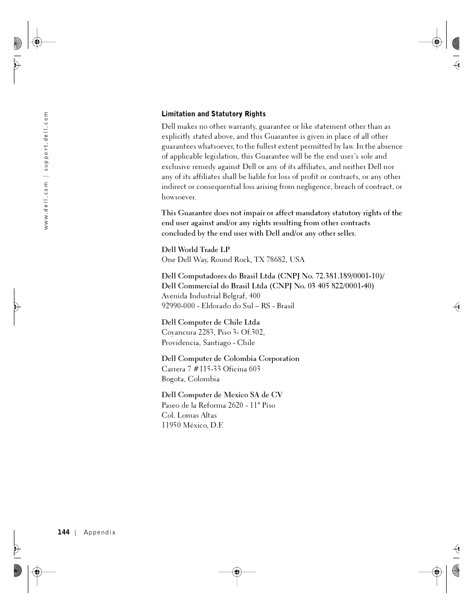 Dell Inspiron 4100 User Manual | Page 144 / 146