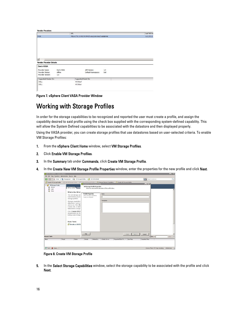 Working with storage profiles | Dell PowerVault MD3860f User Manual | Page 16 / 21