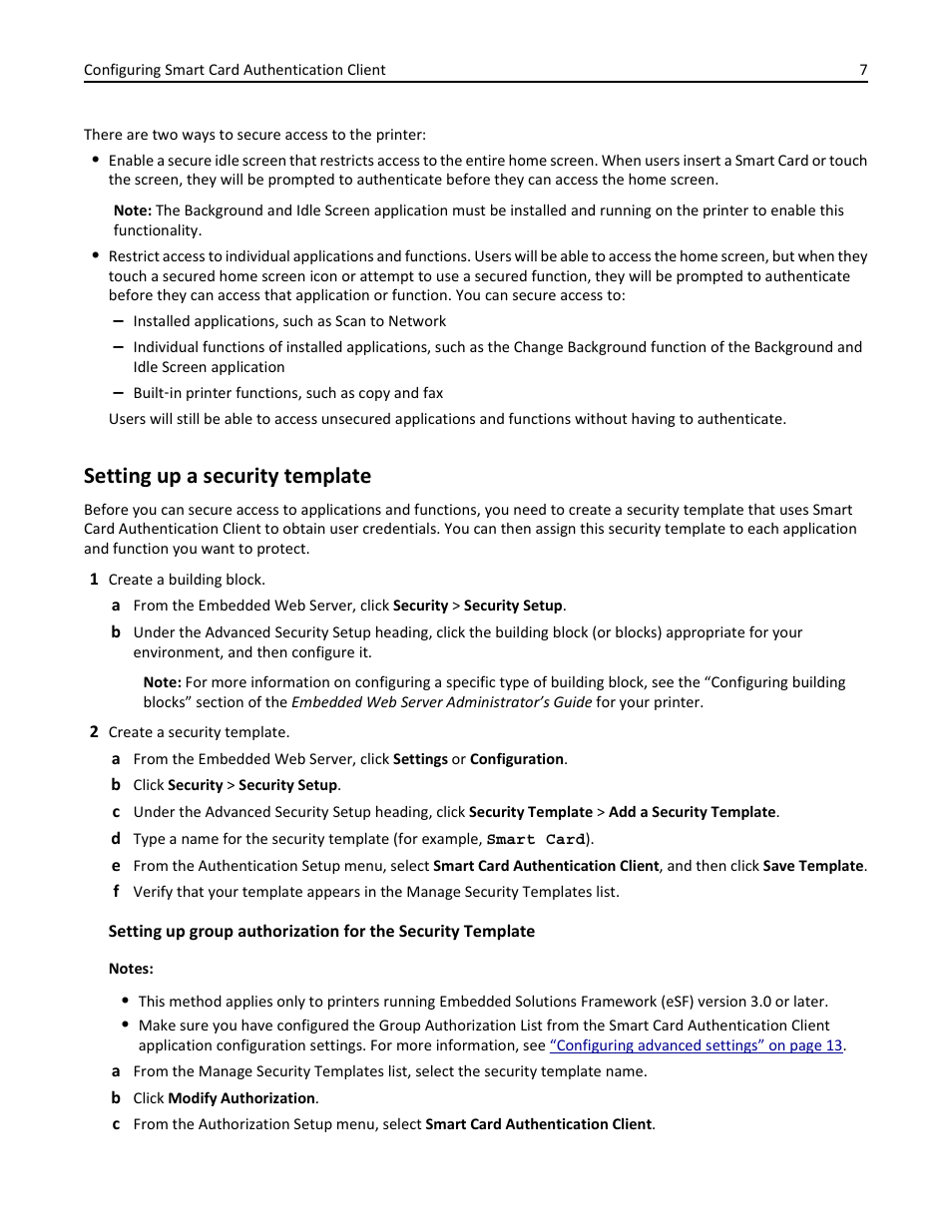 Setting up a security template | Dell B3460dn Mono Laser Printer User Manual | Page 7 / 35