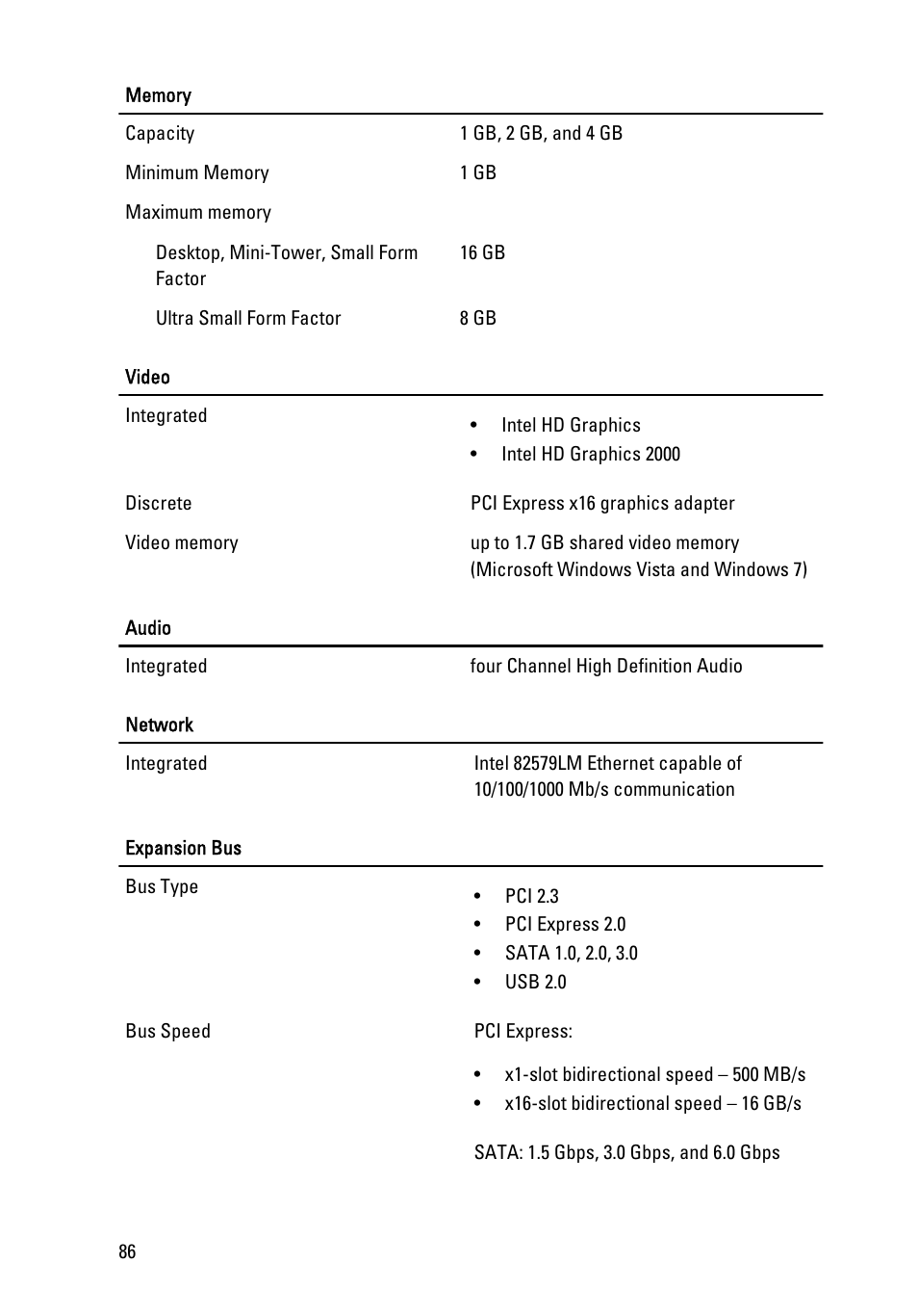 Dell OptiPlex 790 (Early 2011) User Manual | Page 86 / 96