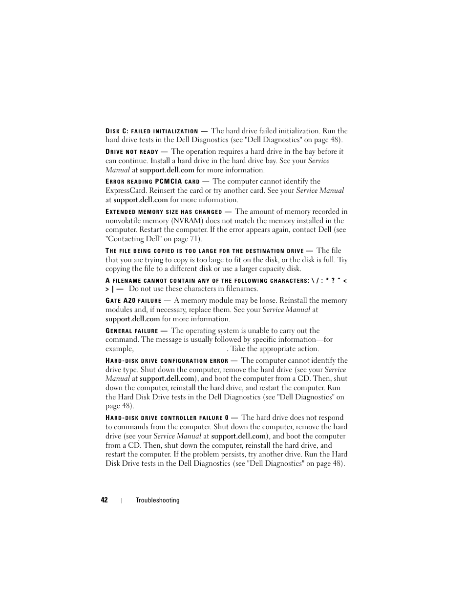 Dell Vostro 420 (Late 2008) User Manual | Page 42 / 76