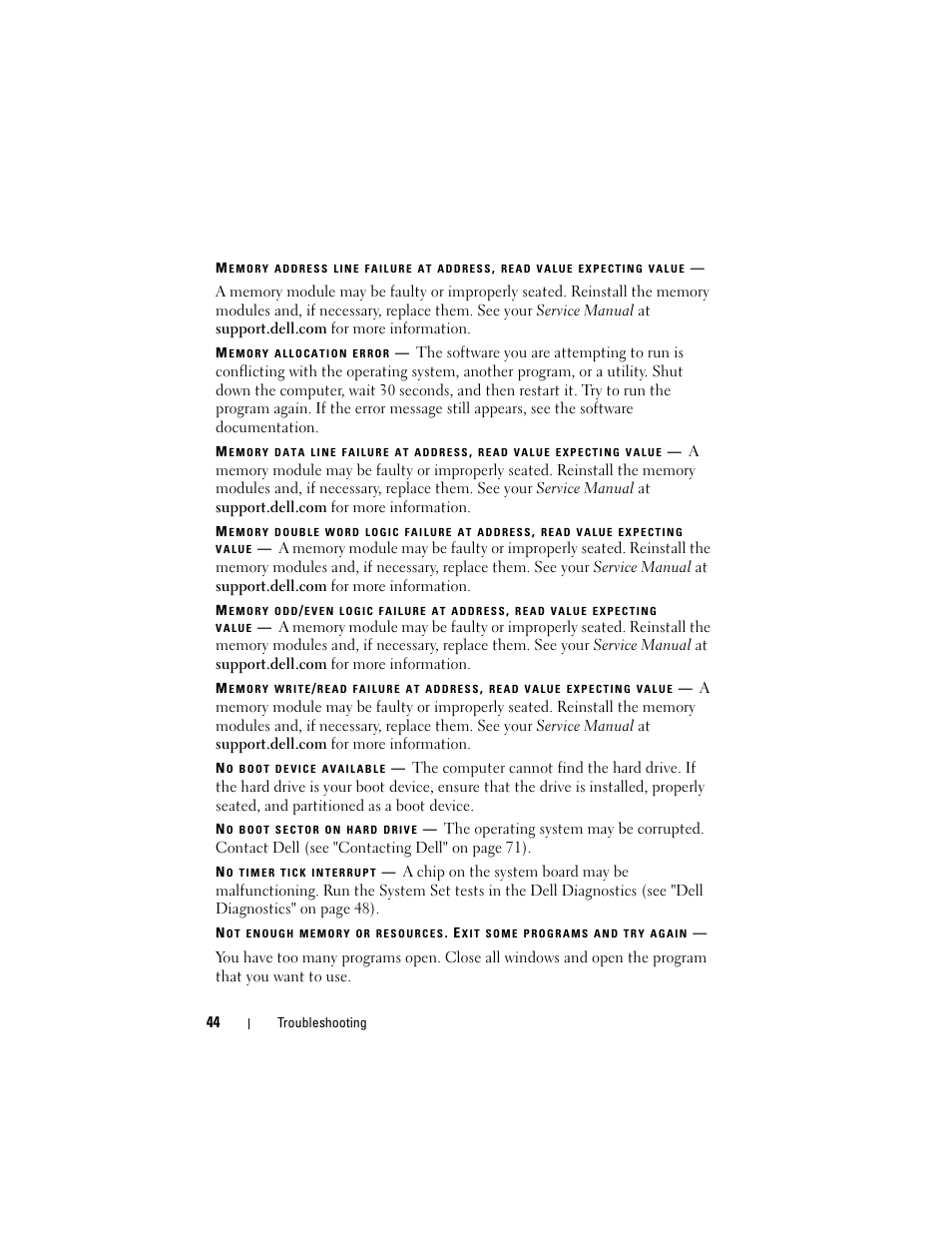 Dell Vostro 420 (Late 2008) User Manual | Page 44 / 76