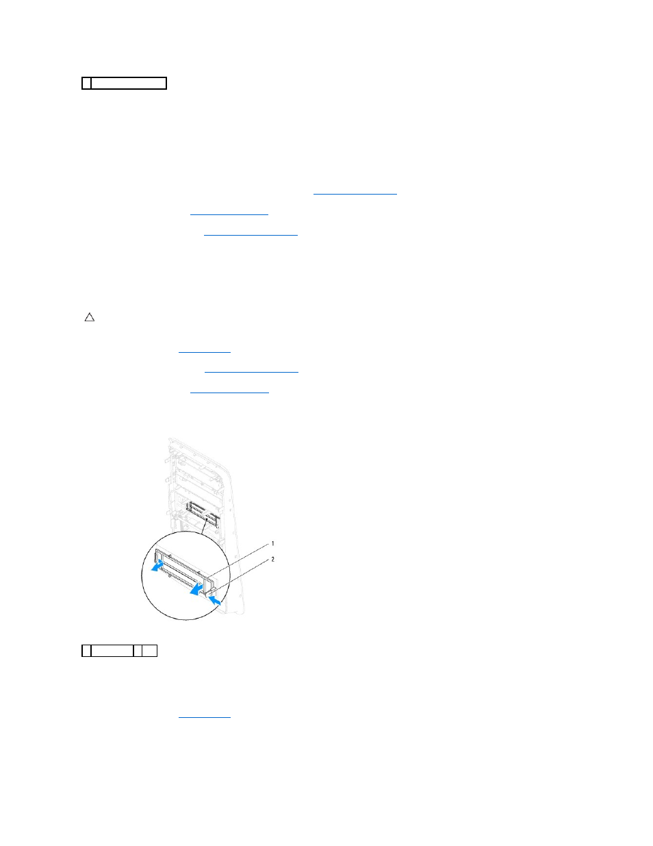 Removing the filler bracket, Replacing the filler bracket | Dell Studio XPS 8000 (Late 2009) User Manual | Page 26 / 55
