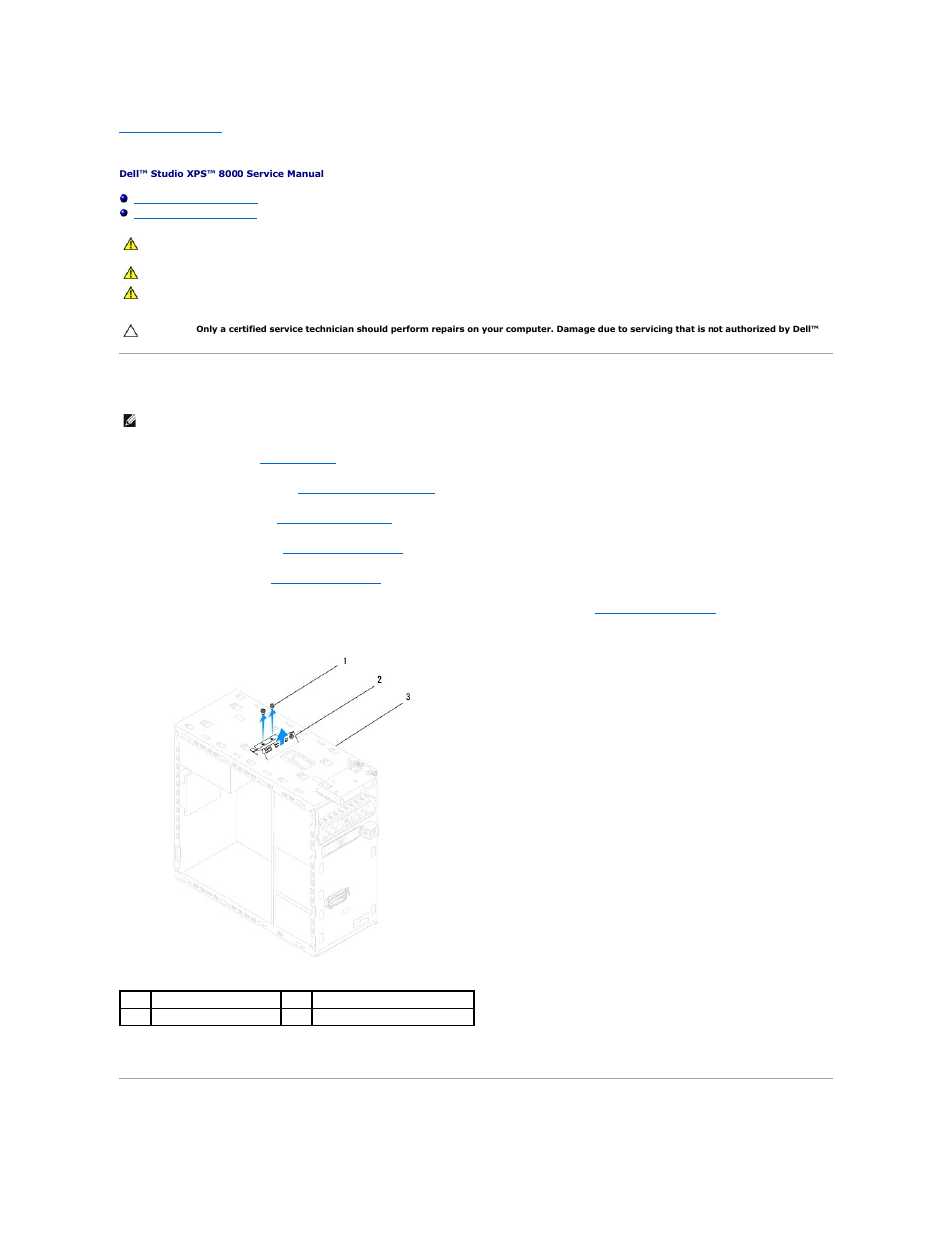 Top i/o panel, Removing the top i/o panel | Dell Studio XPS 8000 (Late 2009) User Manual | Page 54 / 55