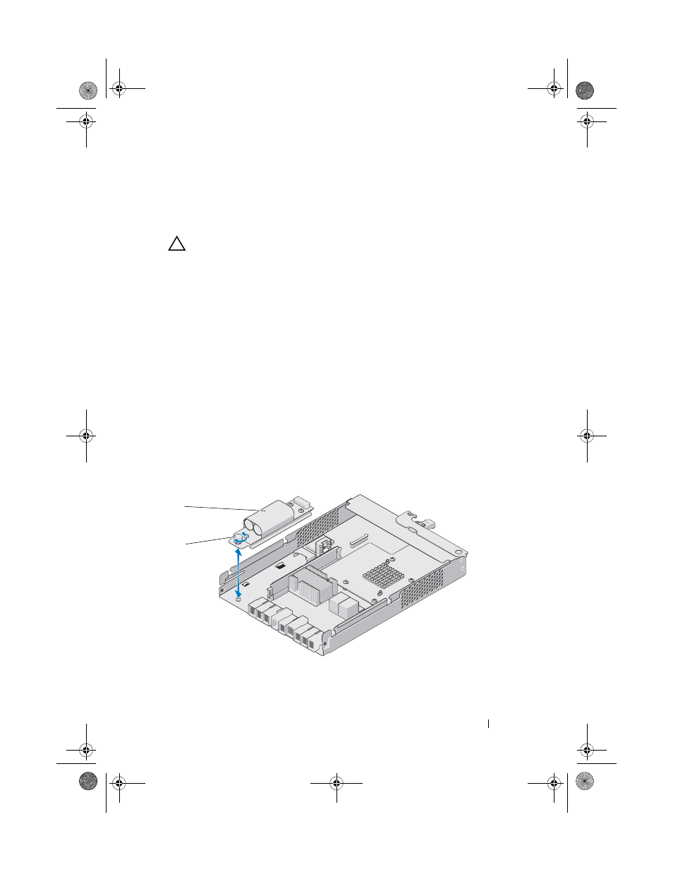 Raid controller module backup battery unit, Removing the raid controller module, Backup battery unit | Dell POWERVAULT MD3600F User Manual | Page 255 / 318