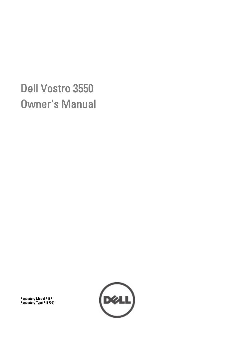 Dell Vostro 3550 (Early 2011) User Manual | 113 pages