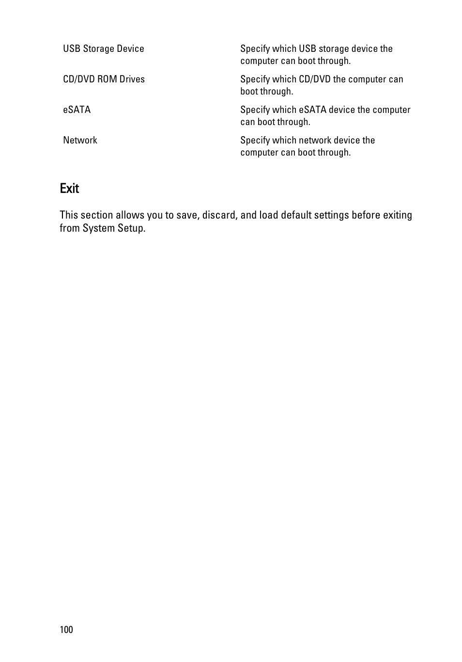 Exit | Dell Vostro 3550 (Early 2011) User Manual | Page 100 / 113